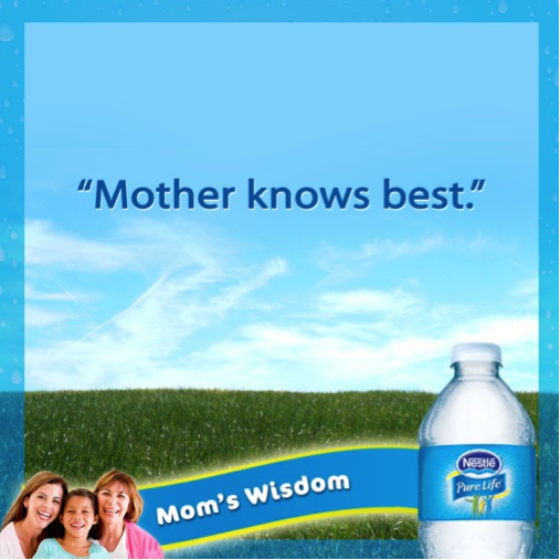 drinking water: mother knows best
