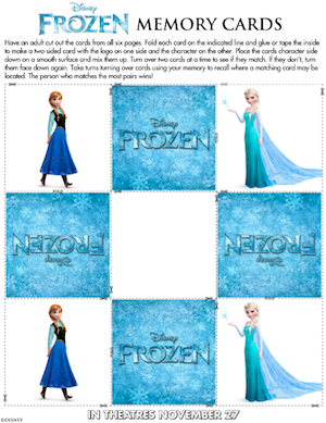 FROZEN - memory cards